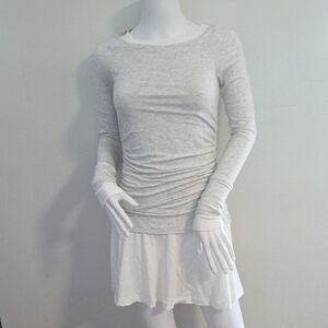 Anthropologie Heather Gray Long Sleeve Dress